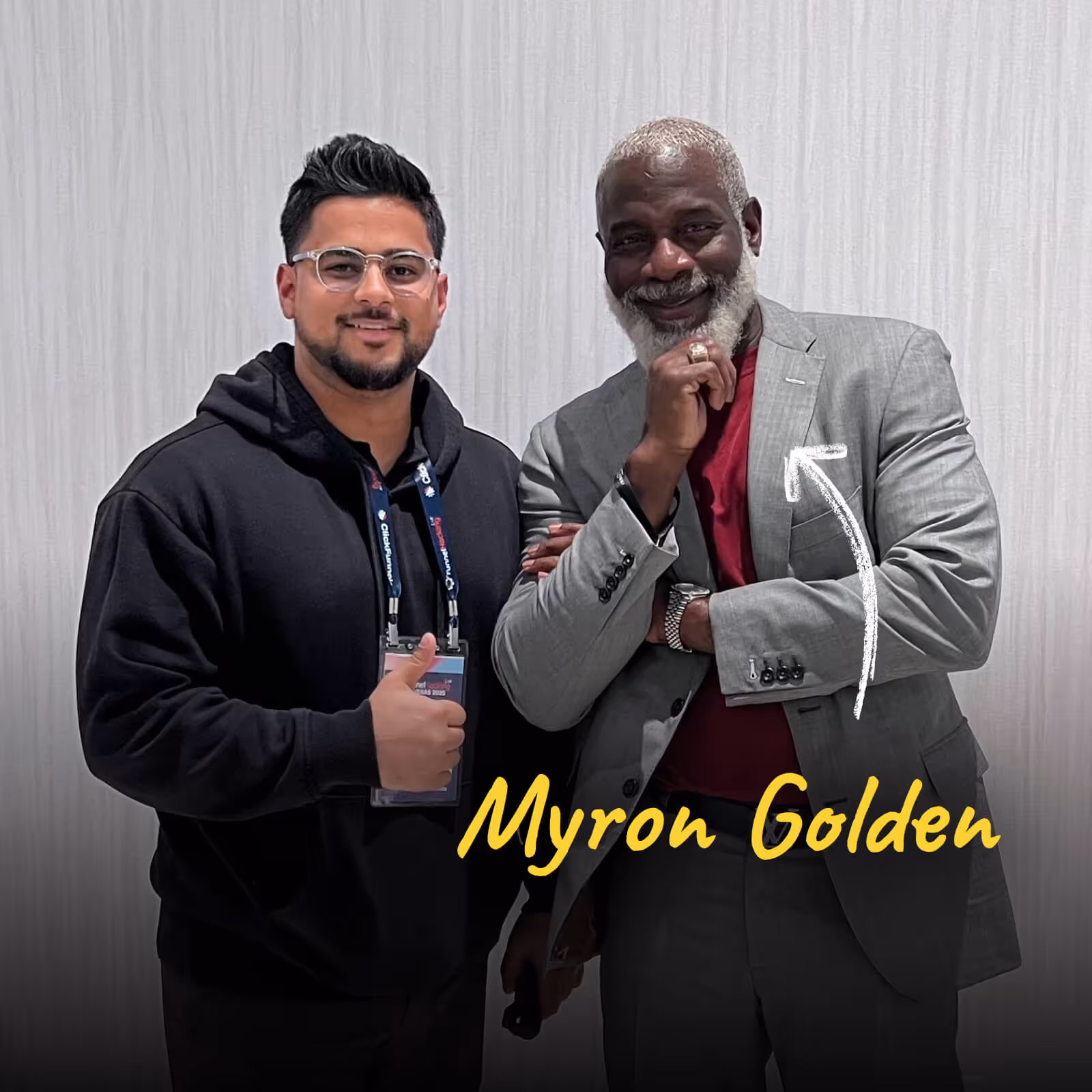 Gwen avec Myron Golden